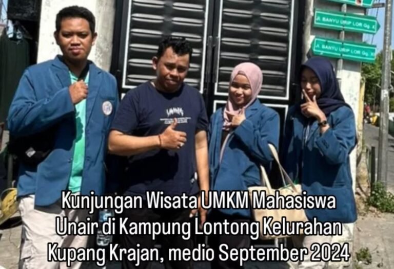 Kunjungan Penelitian Mahasiswa Unair Tentang UMKM Di Kampung Lontong